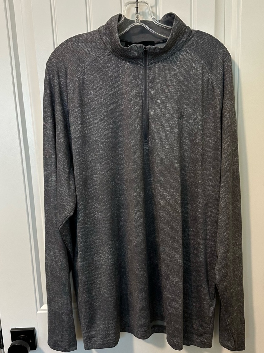 Under Armour Loose Fit Men's Charcoal Heather Quarter-Zip Pullover XL